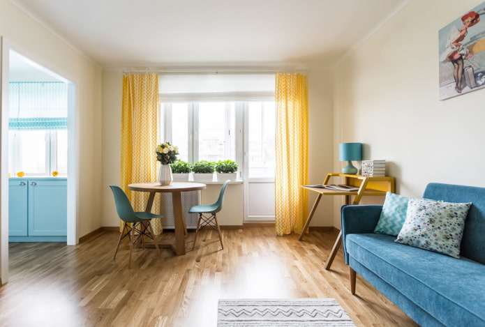 floor finishing in a Khrushchev apartment