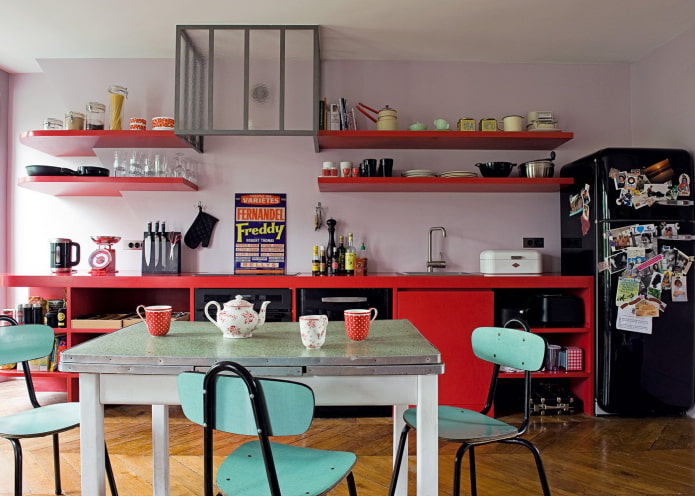 interior in the style of the 50s