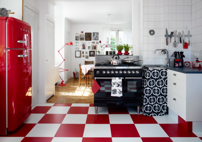 chess floor in retro style