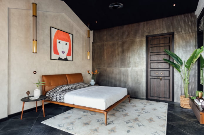 retro style bedroom