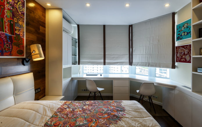opaque roman curtains in the bedroom