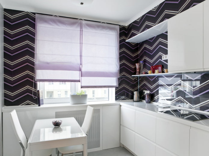 Roman blinds in the style of minimalism