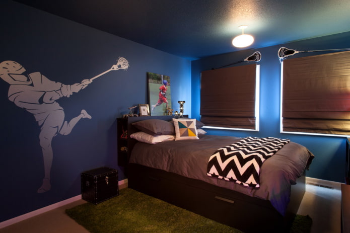 Roman blinds in a teenager's room
