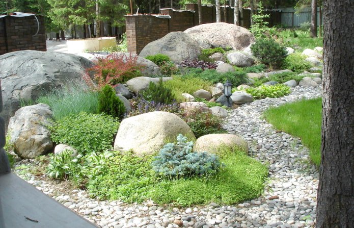 Rock garden in the English style