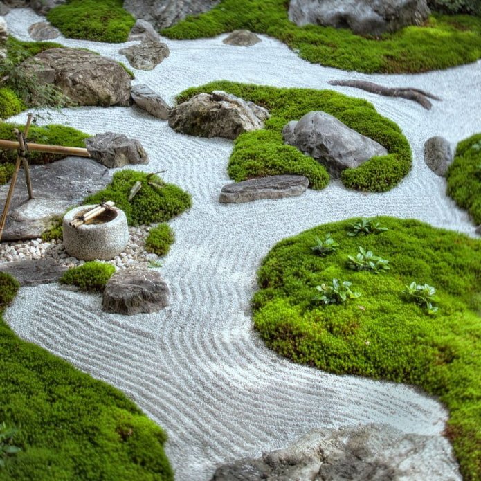 Japanese style rock garden