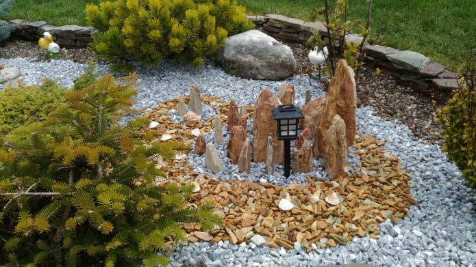 Japanese rock garden decor