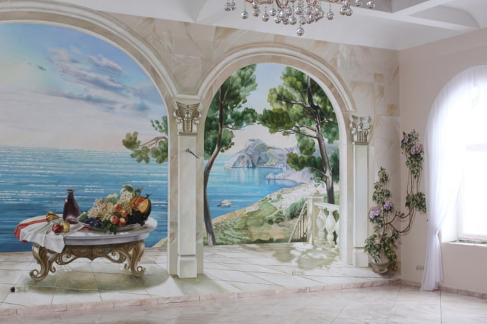 panorama on the wall