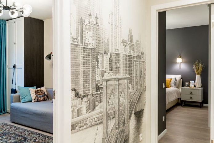 city panorama on the wall