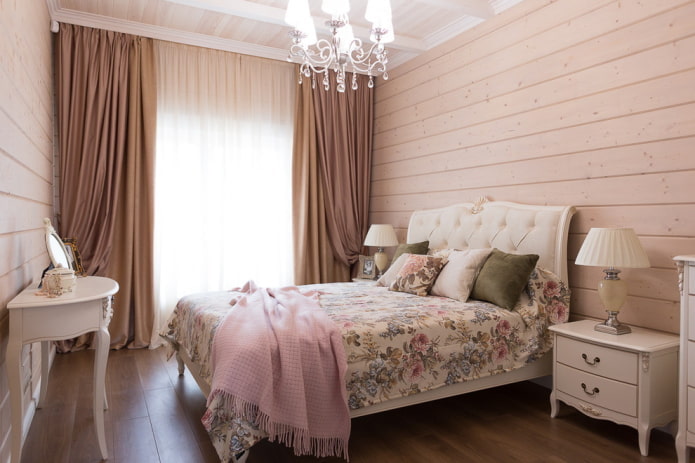 bedroom decoration in pink tones