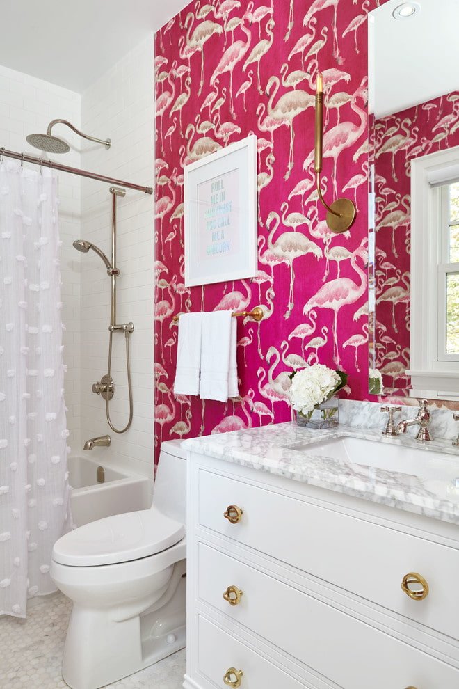 wallpaper with flamingo
