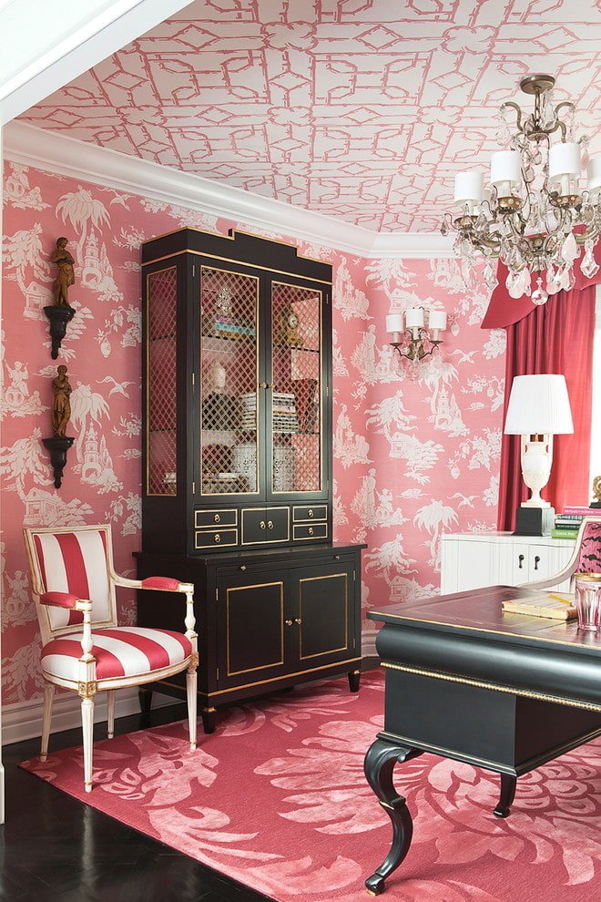 white and pink wallpaper