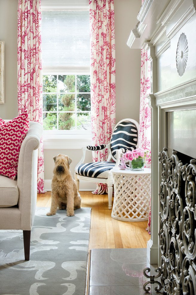 curtains with a floral print
