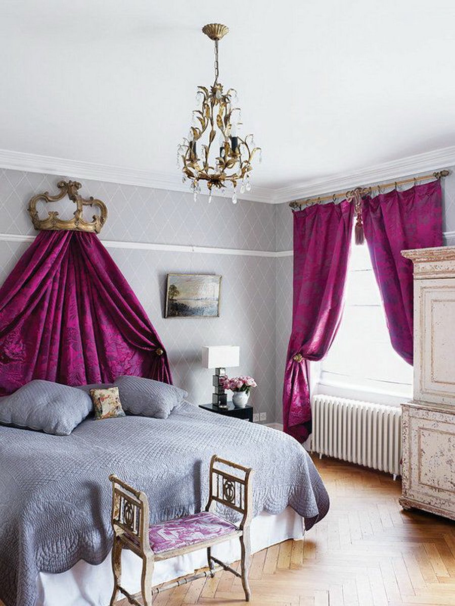 fuchsia curtain