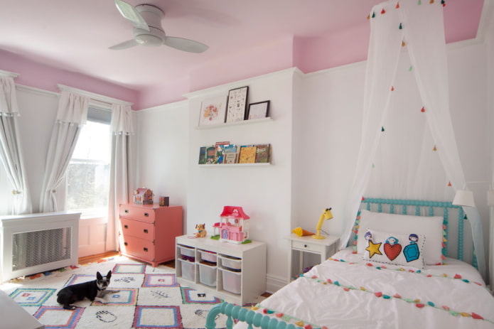 ceiling painted pink