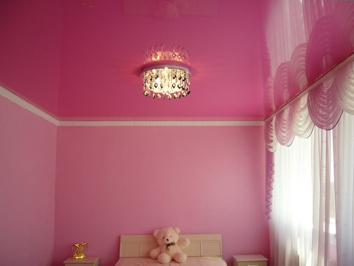 glossy stretch fabric pink