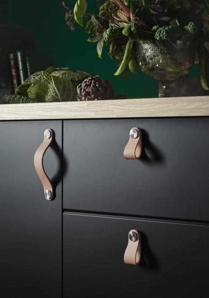 leather kitchen handles
