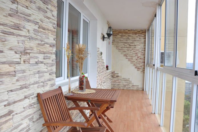 stone on the loggia