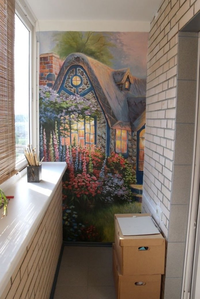 wall decoration on the balcony