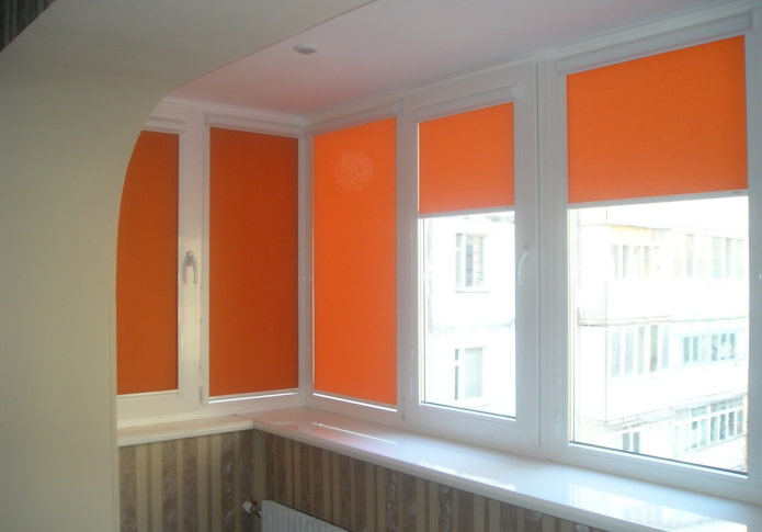 reflective roller blinds on the balcony