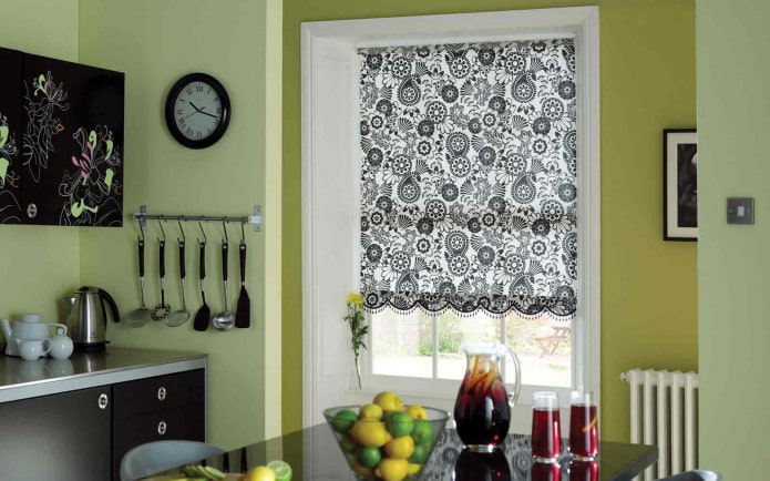 curtain with an ornament