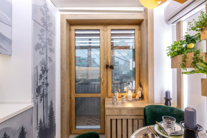 roller blind on a balcony door