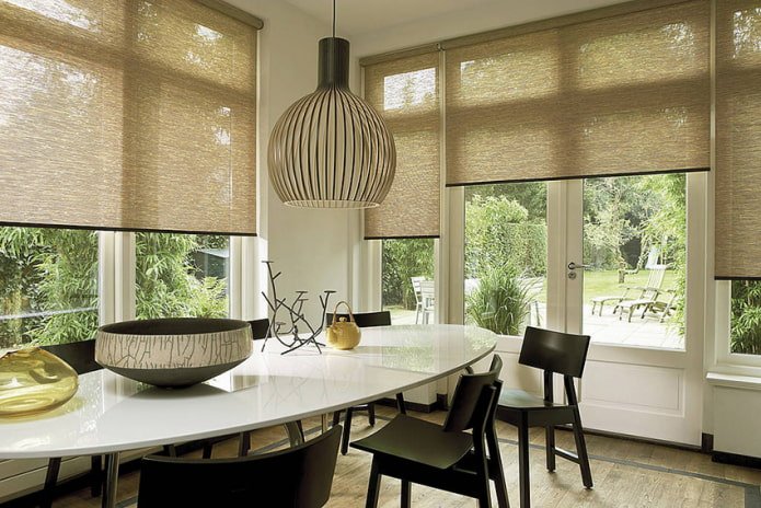 roller blinds in eco style
