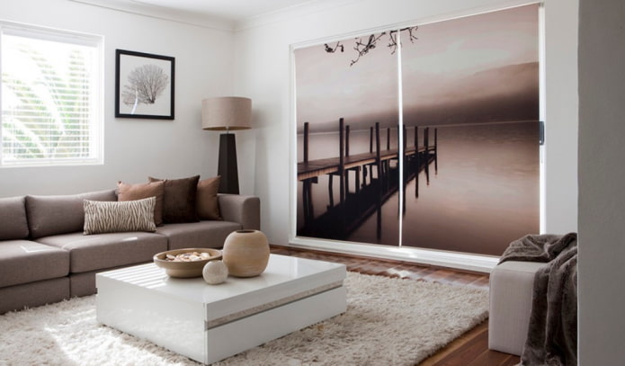 3D curtains in the living room