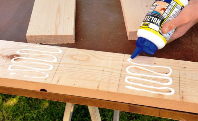 applying glue