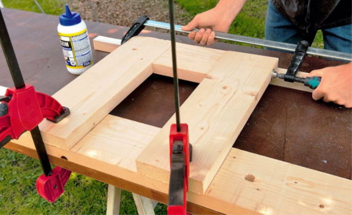 assembling a wooden frame