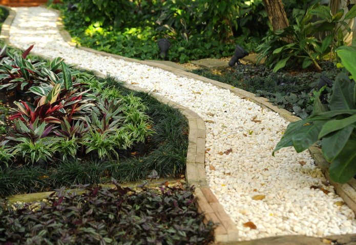 Gravel garden path