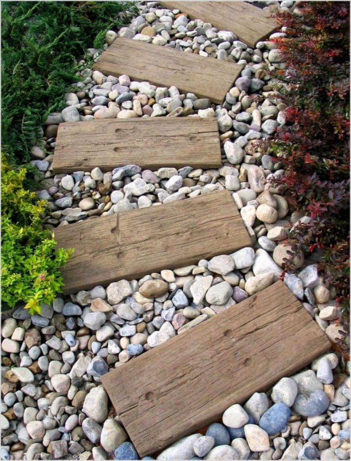 Boards and gravel