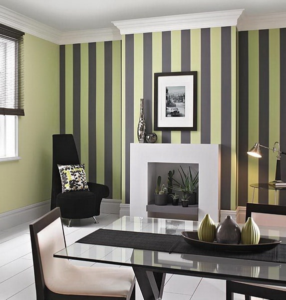 combination of light green and gray in the interior