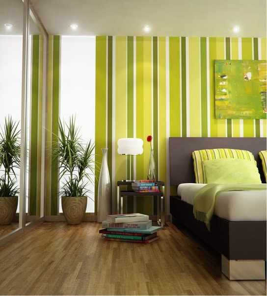light green wallpaper in a modern style