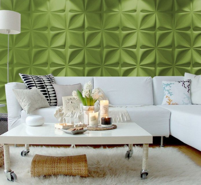 salad green walls in the living room