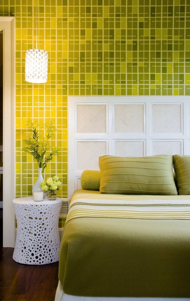 light green and yellow wallpaper