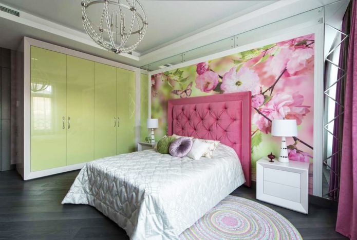 Green and pink combination