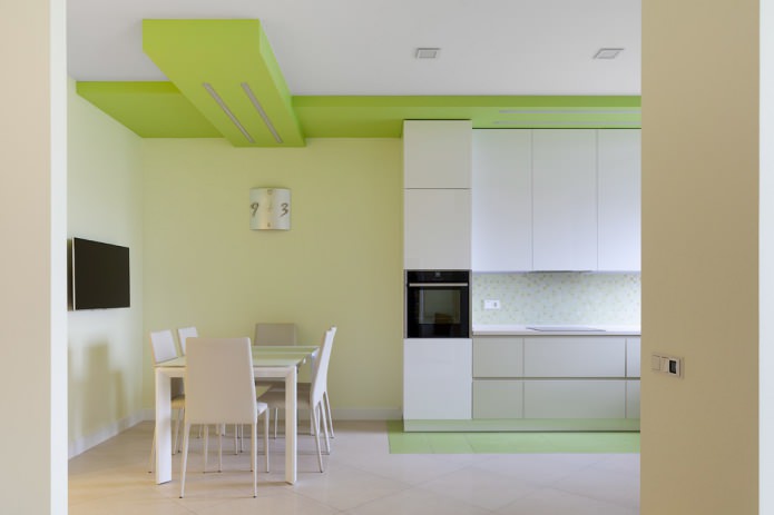 kitchen decoration in salad tones
