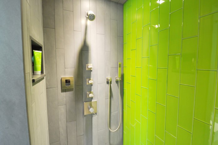 gray-light green tiles