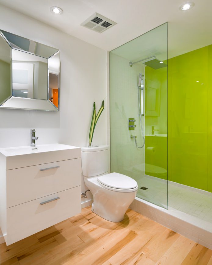 accent wall in the bathroom