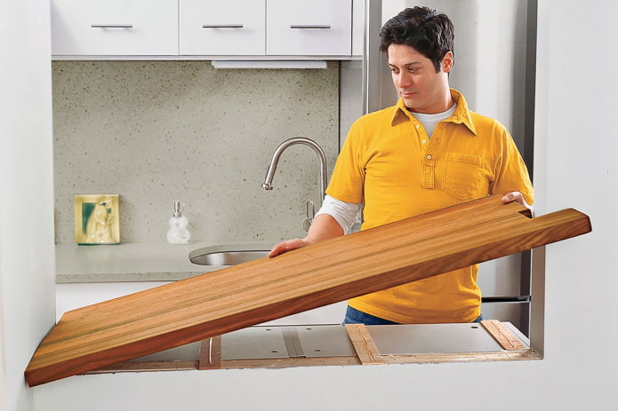 wooden countertop