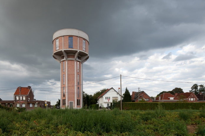 house made from a water tower in Belgium