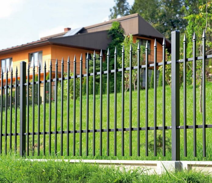 fence made of a profile pipe