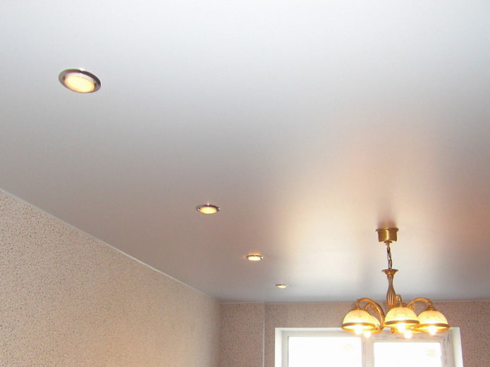 white satin stretch ceiling