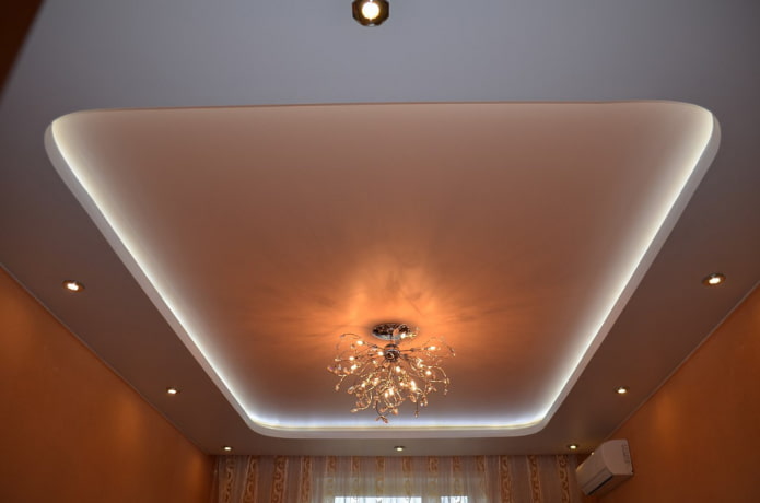 satin stretch ceiling with internal backlighting