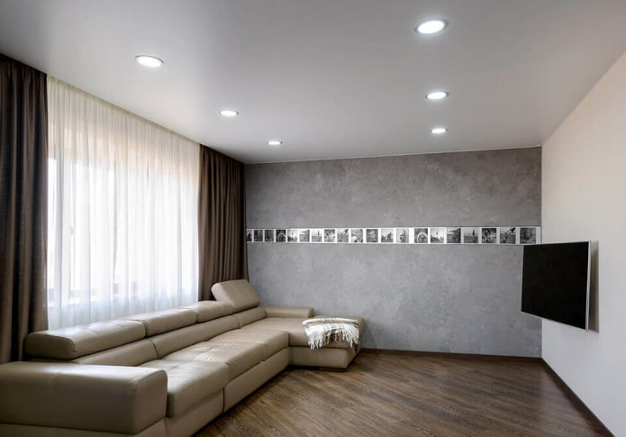 satin stretch fabric in the living room interior