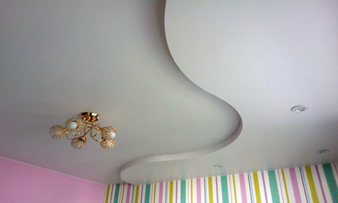 two-level satin stretch ceiling