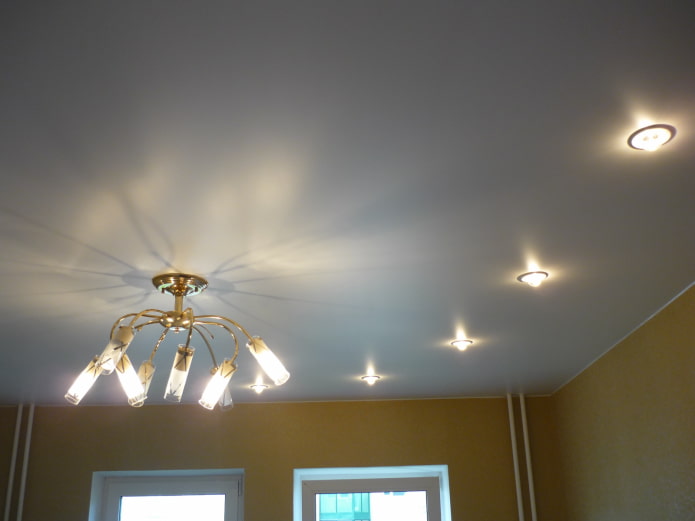 single-level satin stretch ceiling