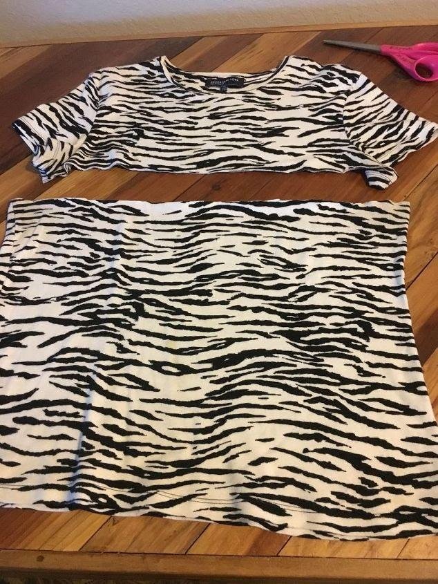 cut off the top of the T-shirt