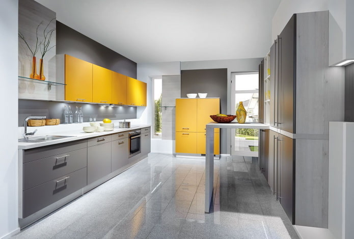 gray and yellow set