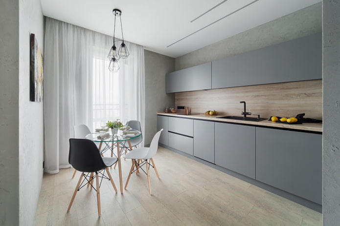 light gray kitchen interior